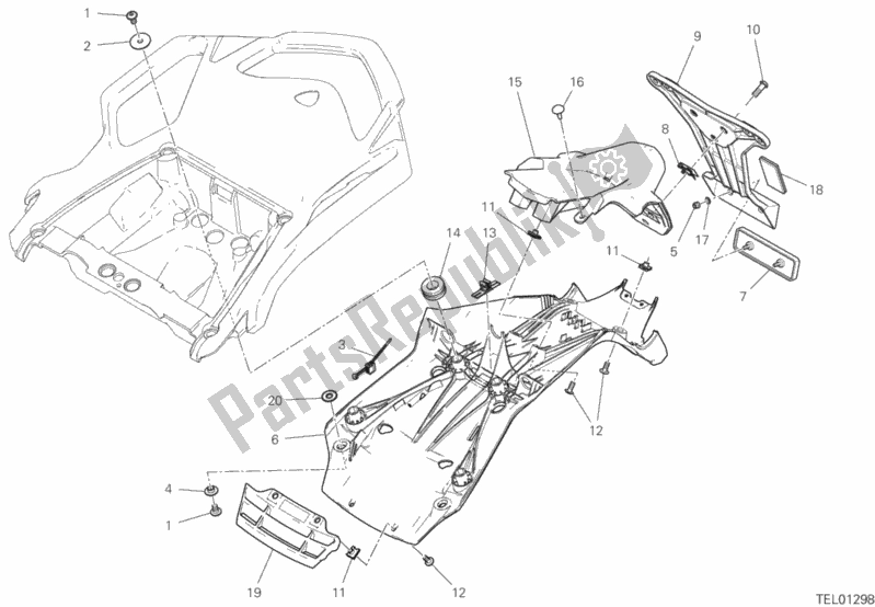 Wszystkie części do Uchwyt Na Talerze Ducati Multistrada 950 S SW Brasil 2020
